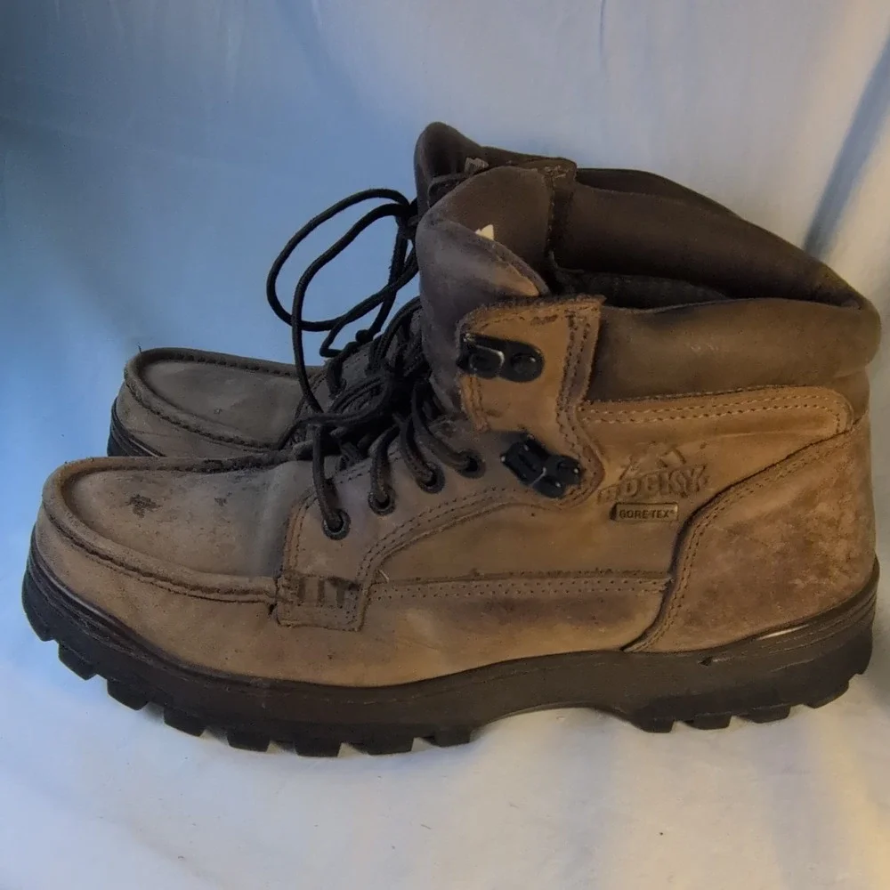 Rocky‎ Gore-Tex Waterproof Leather Hiking Work Boots Mens 10.5 med Vibram Style